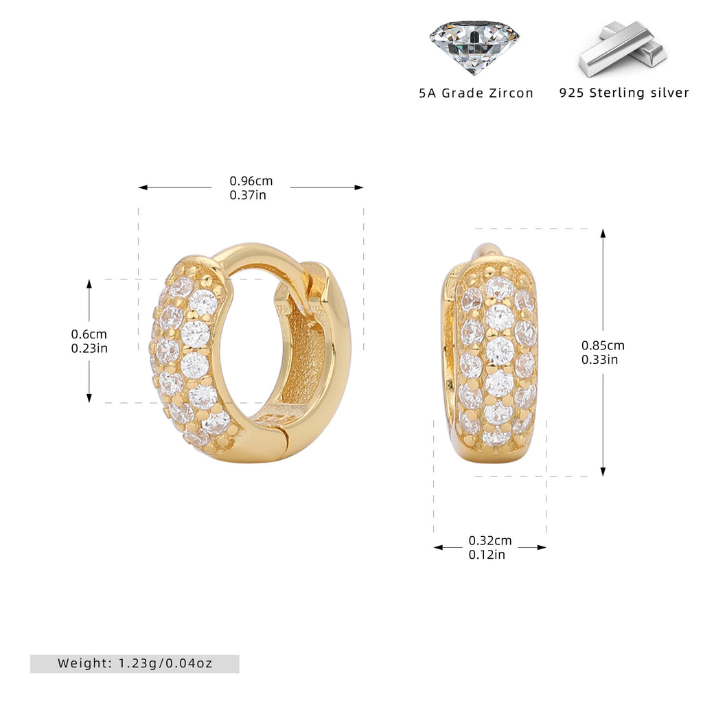 Damen Creolen mit luxuriösem Zirkonbesatz und hochwertigem 925 Sterling Silber Shop Nory