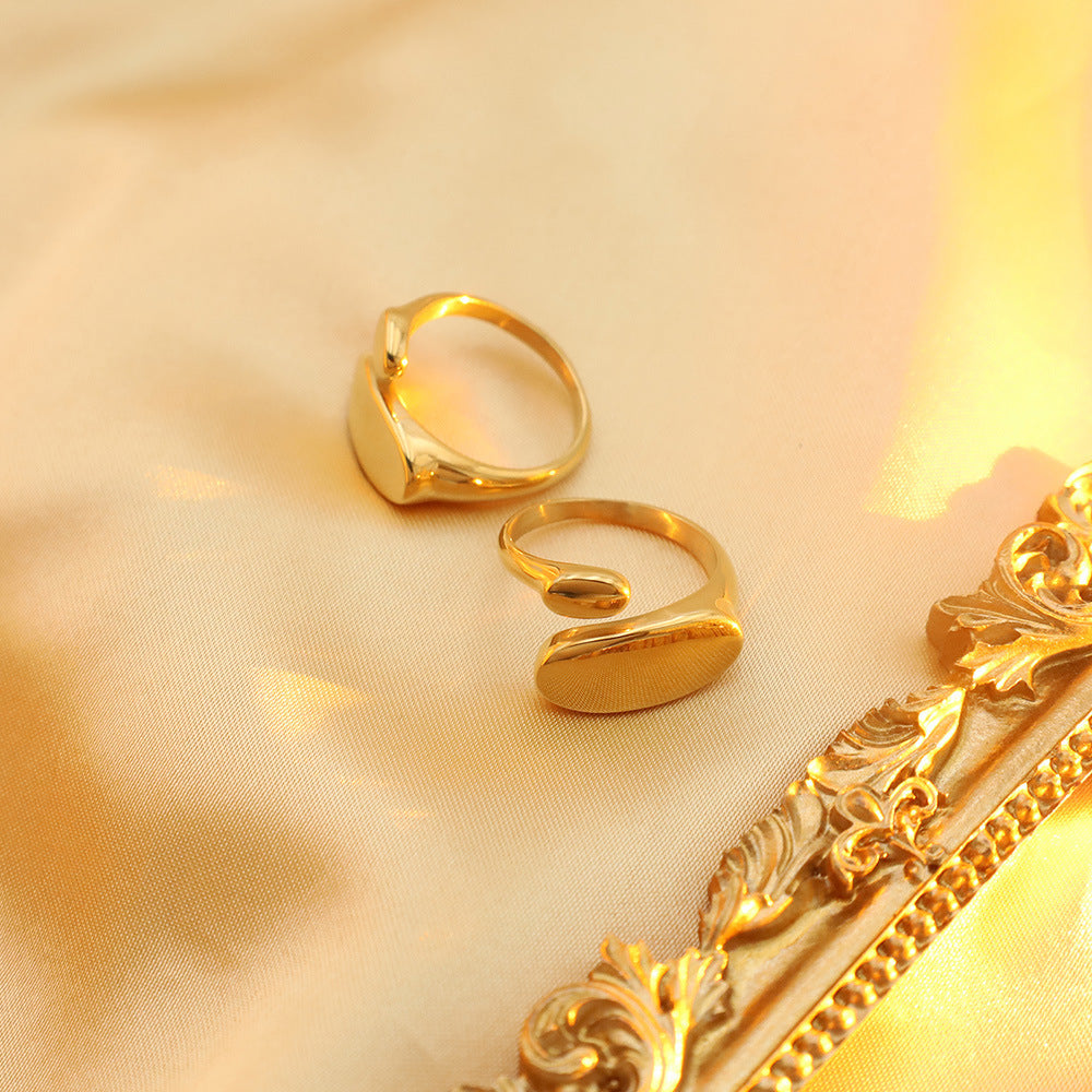 Damen Eleganter offener Ring aus hochwertigem Gold Shop Nory