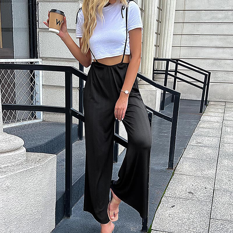 Damen Eleganter Jumpsuit mit Bindegürtel Shop Nory