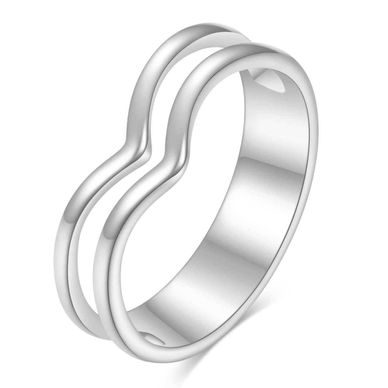 Damen Ring mit modernem, geschwungenem Design und funkelnden Akzenten Shop Nory