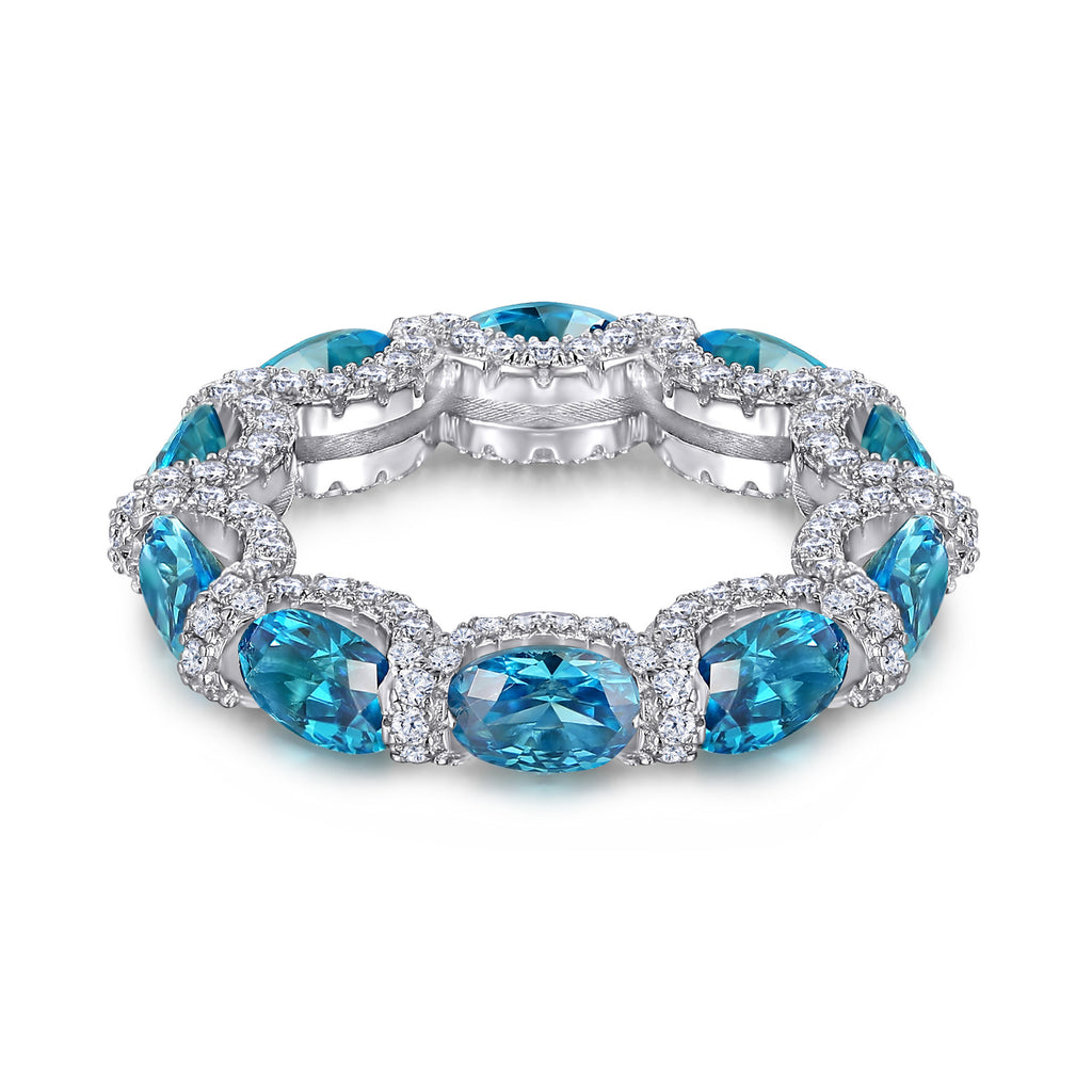 Damen Eleganter und funkelnder Verlobungsring mit ovalem Diamanten Shop Nory