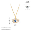 Damen Halskette mit schützendem Augenmotiv aus 925 Sterling Silber und funkeln Zirkonia Shop Nory