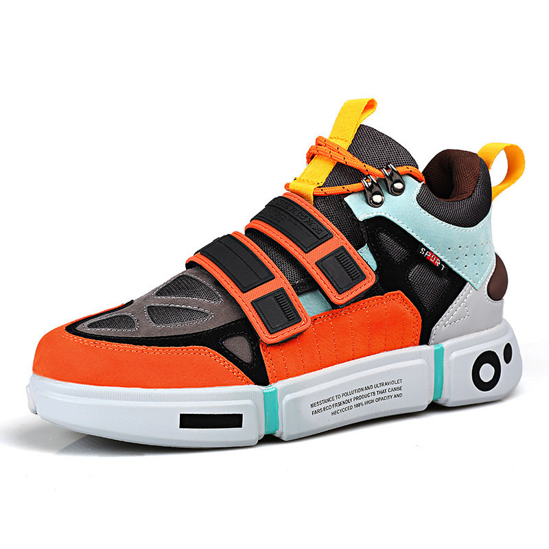 Herren High-Top Chunky-Sneaker mit Doppel-Klettverschluss, gepolstertem Knöchelkragen und markanter Blocksohle Shopy Nory