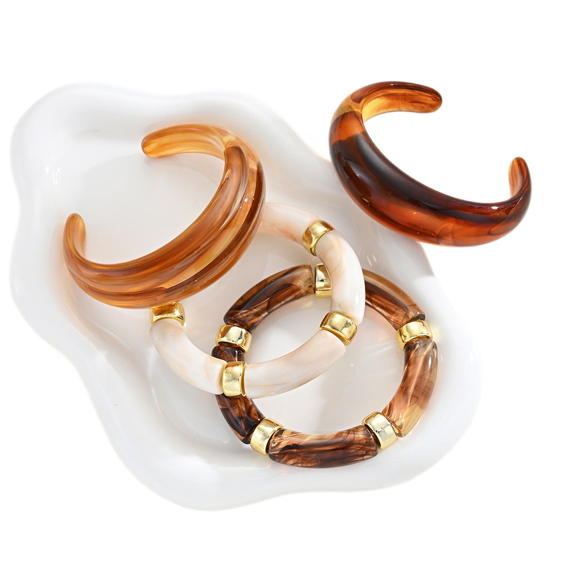 Damen Armreifen Set aus hochwertigem Acryl Shop Nory