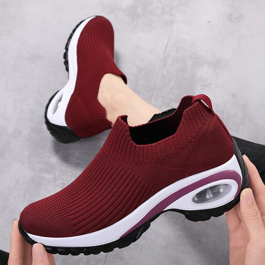 Damen Atmungsaktive Slip-On Sneakers mit unterstützender Dämpfung Shopnory