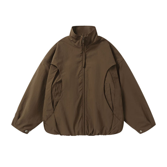 Unisex Boxy-Kurzjacke mit hohem Stehkragen und Ballonärmeln Shop Nory