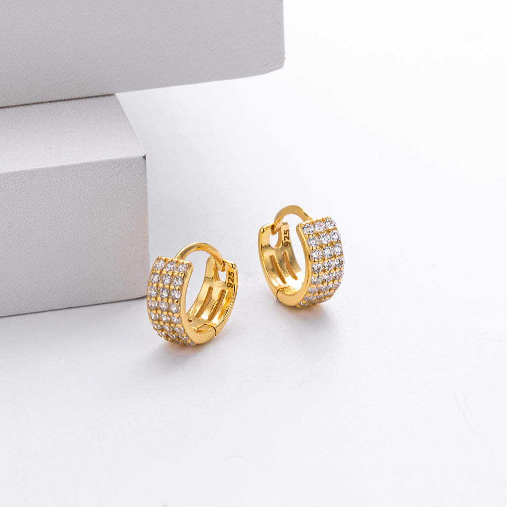 Damen Ohrhänger mit luxuriösem Zirkonbesatz aus 925er Sterling Silber Shop Nory