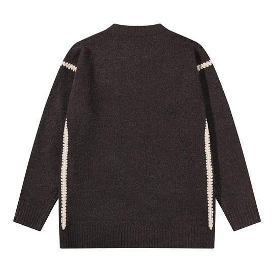 Unisex Oversize Feinstrick-Pullover mit Rundhalsausschnitt und Rippenbündchen Shop Nory