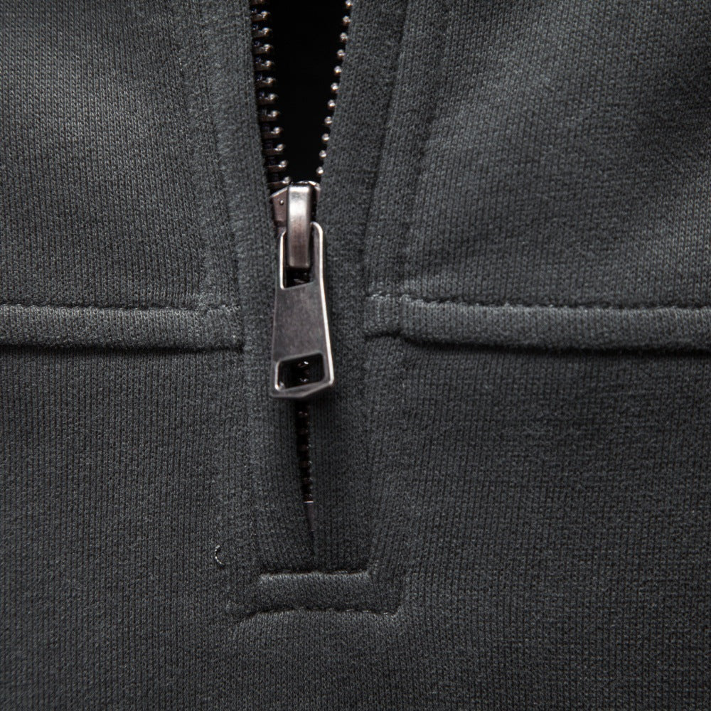 Herren Hochkragen-Sweatshirt mit Halbreißverschluss und Thermofleece-Innenfutter Shop Nory