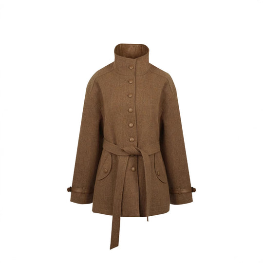 Damen Elegante und bequeme Wolljacke mit hohem Kragen Shop Nory