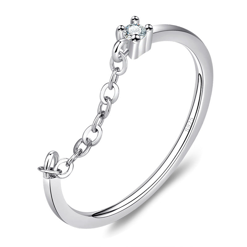 Damen Offener Ring mit funkelndem Zirkonia und elegantem Design Shop Nory
