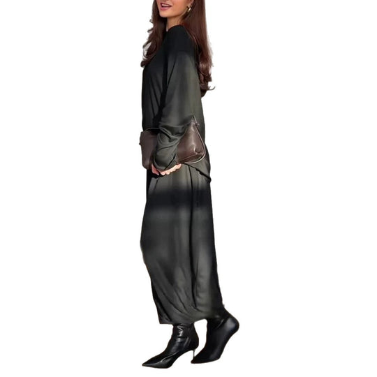 Damen Oversize-Seidiges Ensemble mit kastigem Oberteil und ballonförmiger Plissee-Hose Shop Nory