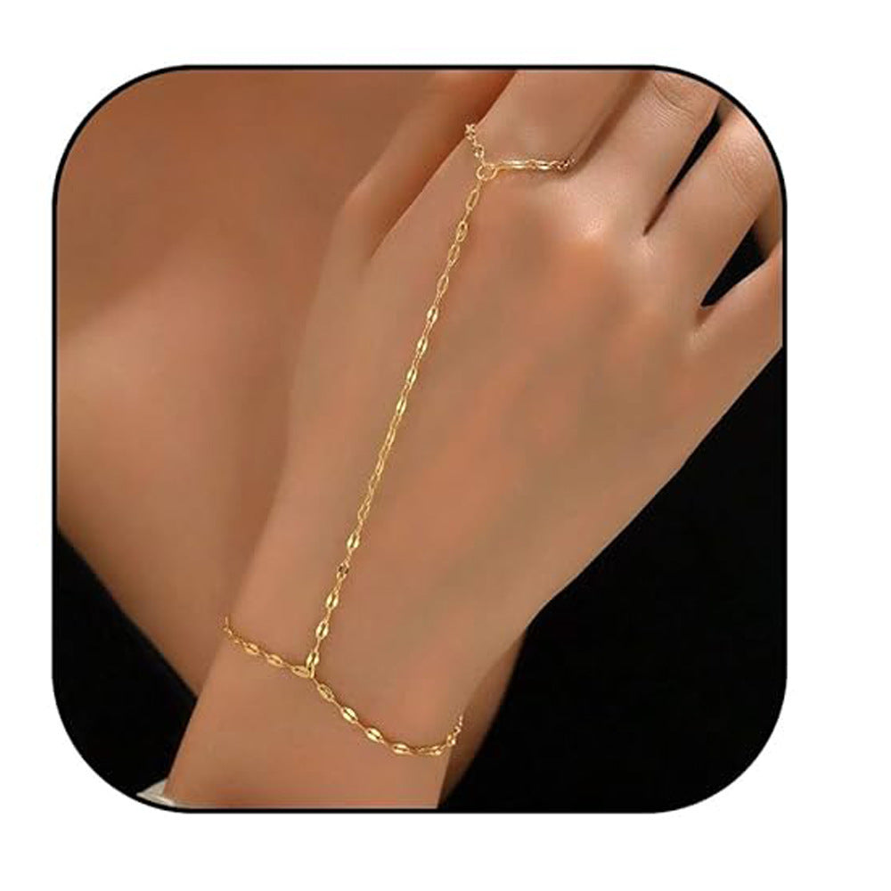Damen Handkette aus feinen Gliederketten mit eleganten Akzenten Shop Nory