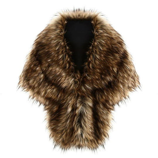 Damen elegante Kunstpelz-Schulterstola im Capelet‑Schnitt Shop Nory