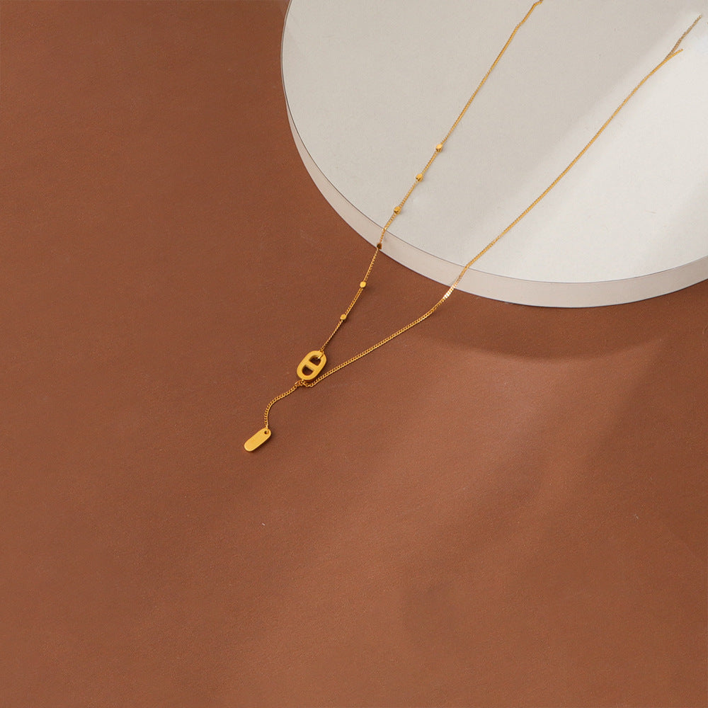 Frauen Minimalistische Schichtanhänger Halskette Shop Nory