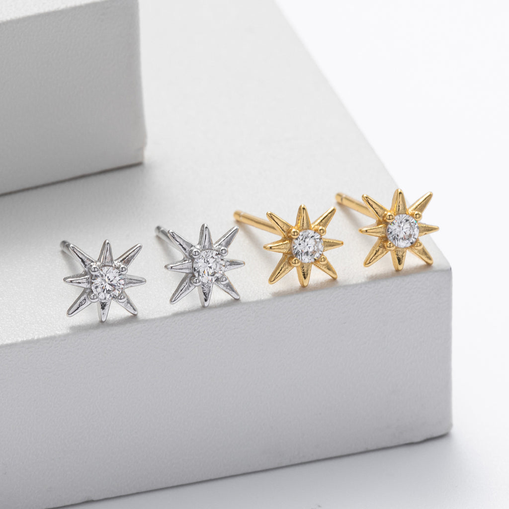 Damen Ohrstecker mit strahlendem Sternendesign Shop Nory