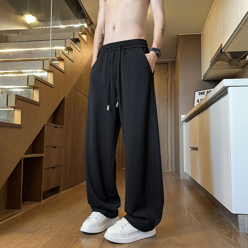 Herren Weite Relaxed Loungebundhose mit Tunnelzug und Eingrifftaschen Shop Nory