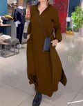 Damen Langblusenkleid mit praktischen Seitentaschen und modernem Schnitt