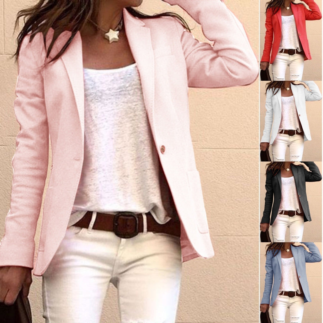 Damen Taillierter Ein-Knopf-Blazer mit aufgesetzten Taschen Shop Nory