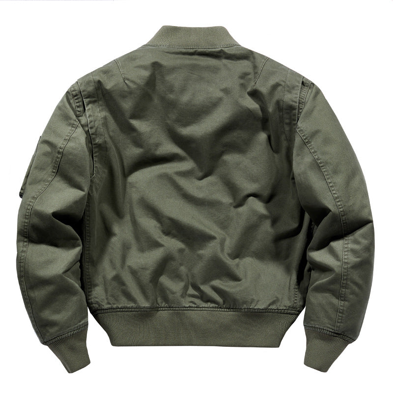 Herren Kurzgeschnittene Canvas-Bomberjacke im Utility‑Field‑Stil mit Taschenorganizer Shop Nory
