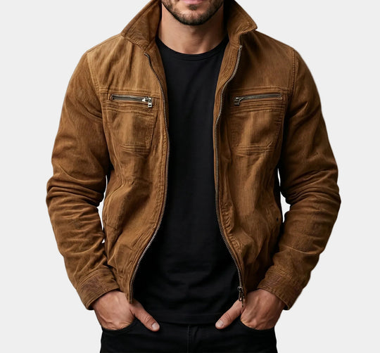 Herren Modische Übergangs-Utility-Jacke mit Reißverschluss