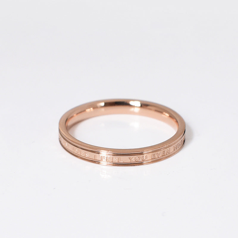 Frauen Gravierte Edelstahl Statement Ring Shop Nory