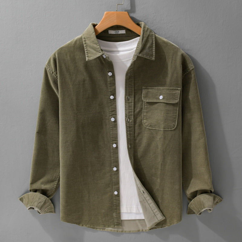 Herren Cordshirt im Overshirt‑Stil mit Brustpatte und entspannter Passform Shop Nory