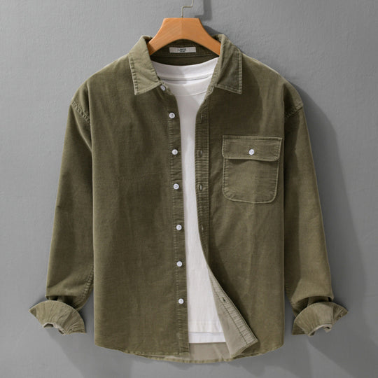 Herren Cordshirt im Overshirt‑Stil mit Brustpatte und entspannter Passform Shop Nory