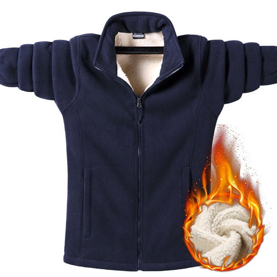 Damen Fleecejacke mit Teddyfutter, durchgehendem Reißverschluss und hohem Stehkragen Shop Nory