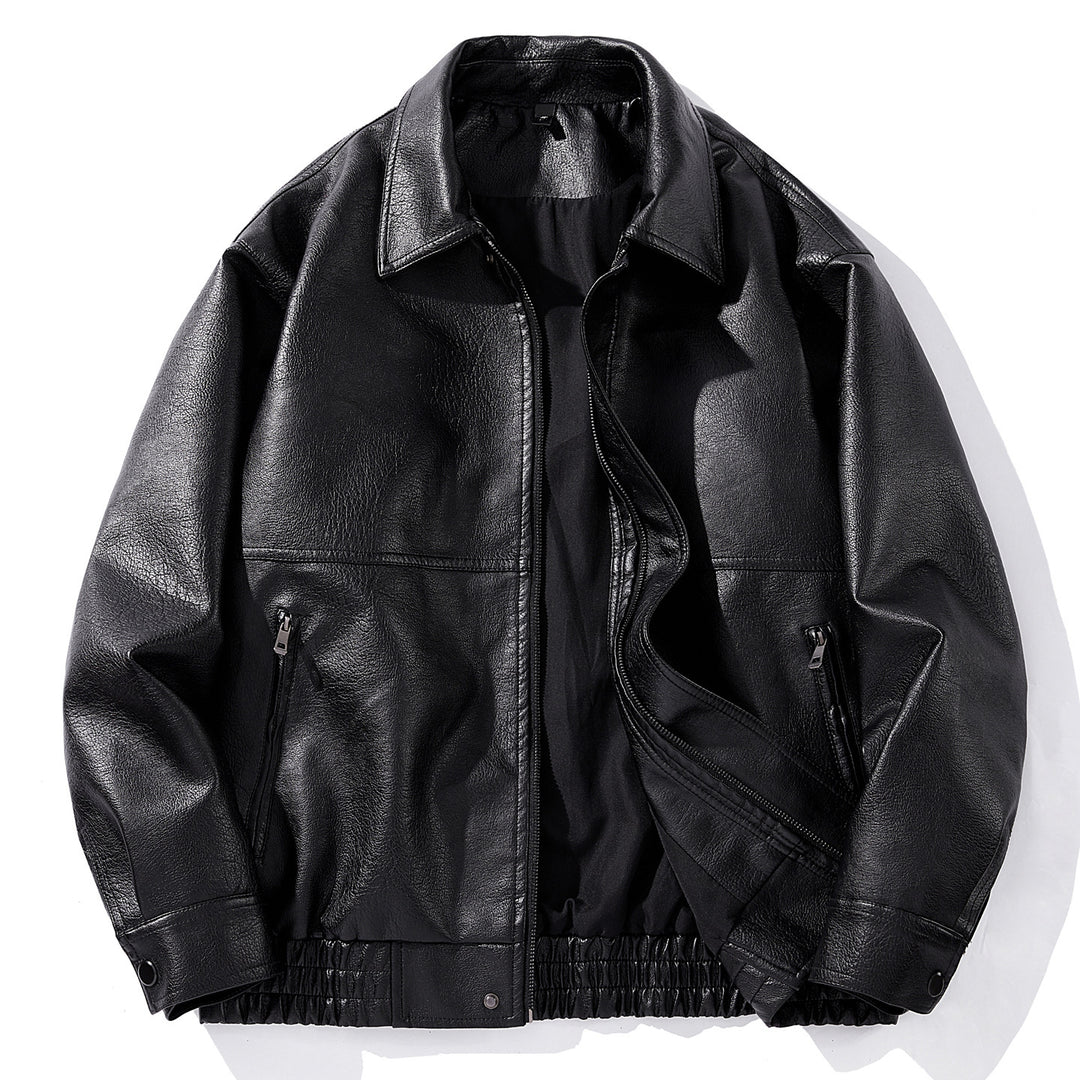 Herren Kunstlederjacke mit elastischem Bund Shop Nory