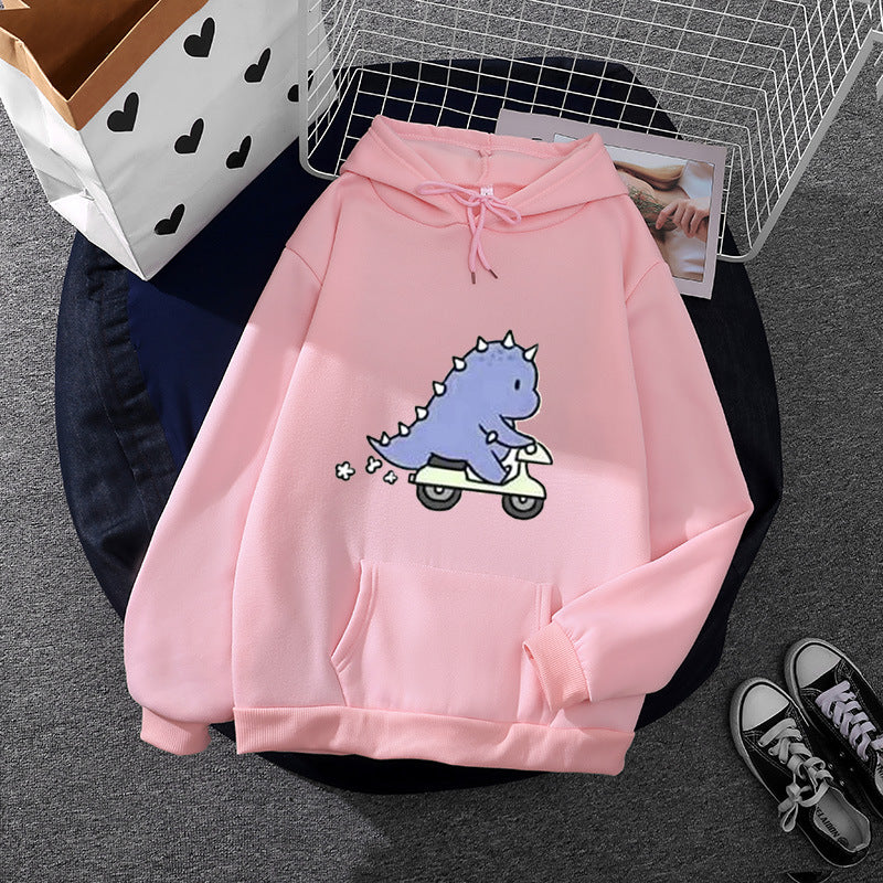 Damen nan Kapuzenpullover im Relaxed-Fit mit botanischer Frucht-Illustration und Kängurutasche Shop Nory