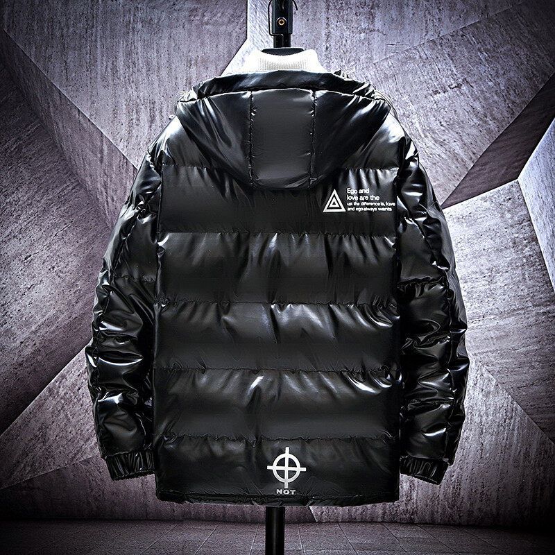 Herren glanzende steppjacke mit Kapuze und thermoisolierter Füllung Shop Nory