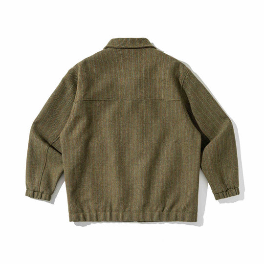 Unisex Strukturierter Overshirt‑Blouson aus gewobener Wollmischung mit Druckknopf‑Front Shop Nory