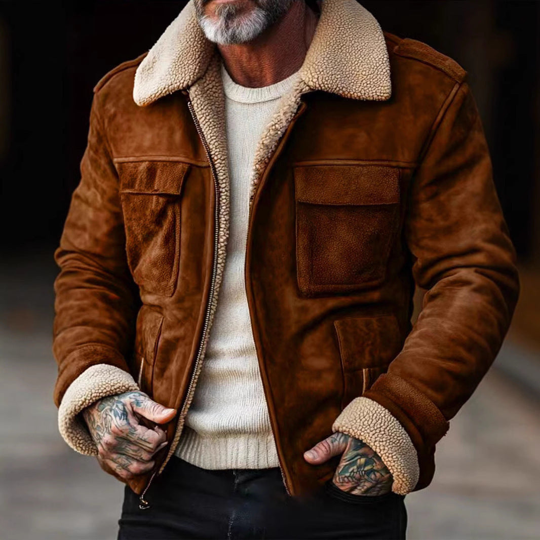 Herren Luxus Lammfell jacke