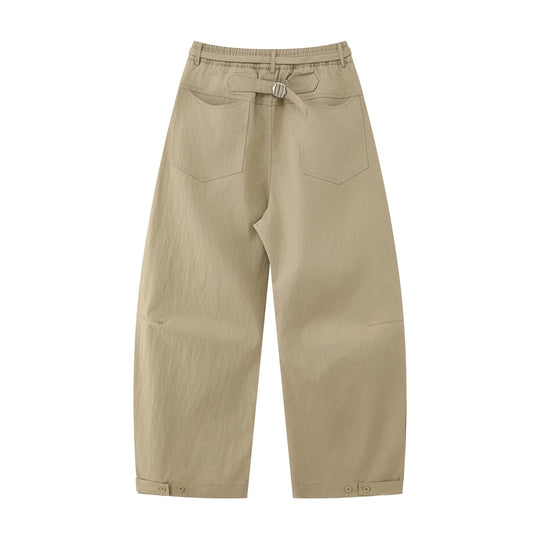 Damen Weite Culotte-Hose mit hohem Bund, Kellerfalten und Kordelzug Shop Nory
