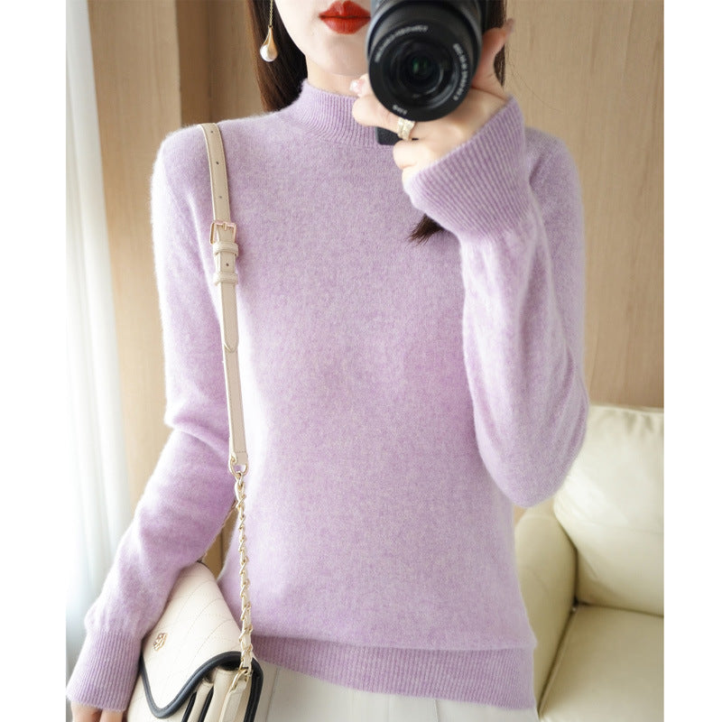Damen Kurzrollkragenpullover in Kaschmir-Optik mit extralangen Rippbündchen Shop Nory