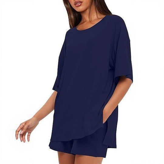 Damen Oversize T-Shirt mit lässigem Schnitt und seitlichen Schlitzen