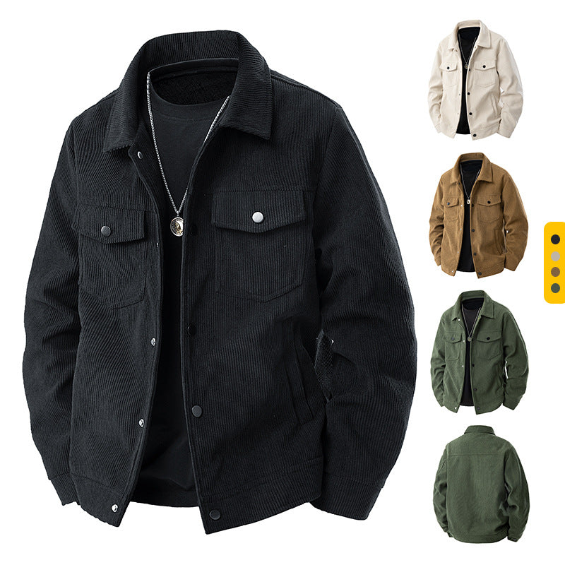 Herren Modische Cordjacke mit Taschen Shop Nory