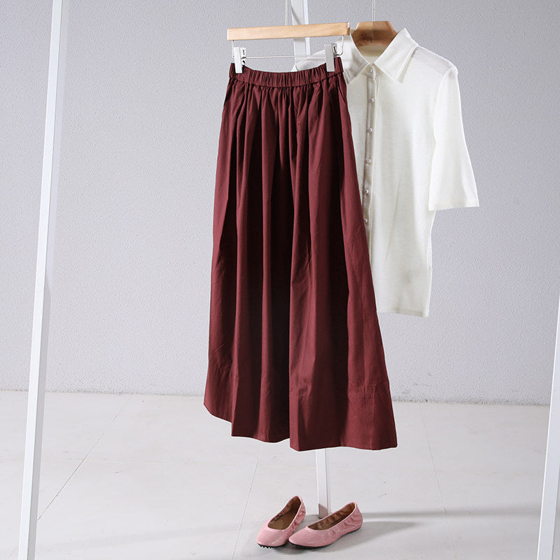 Damen Eleganter Maxirock mit weit geschnittenem Design Shop Nory