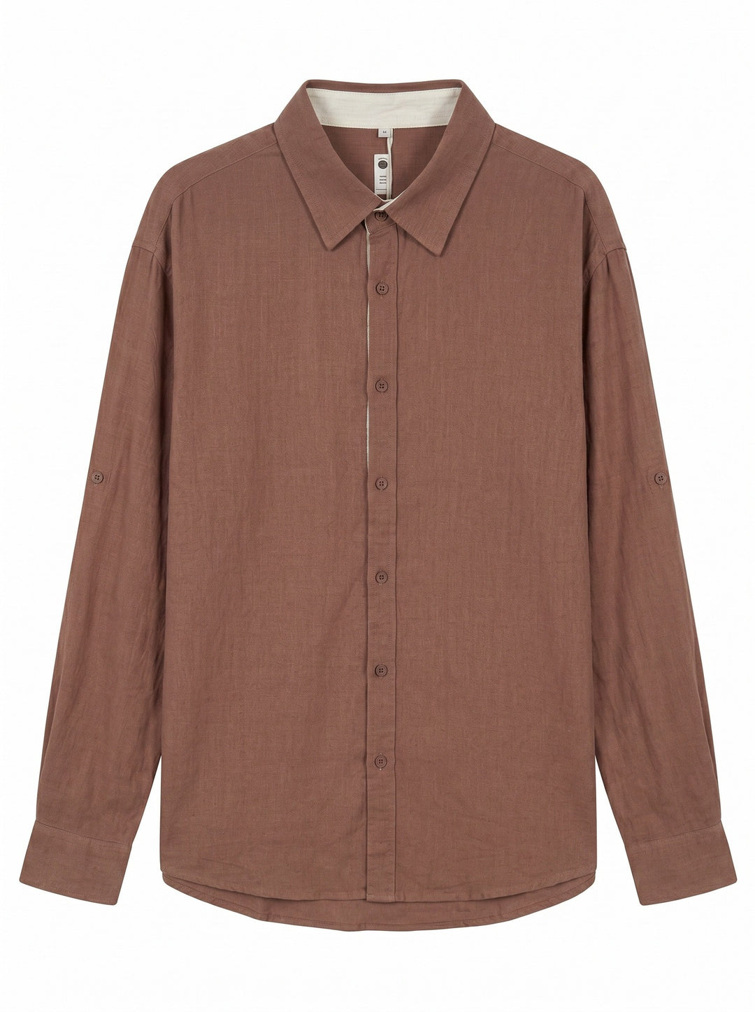 Unisex Leichtes Oversize‑Hemd in Leinenoptik mit Kentkragen und Ärmelsteg Shop Nory
