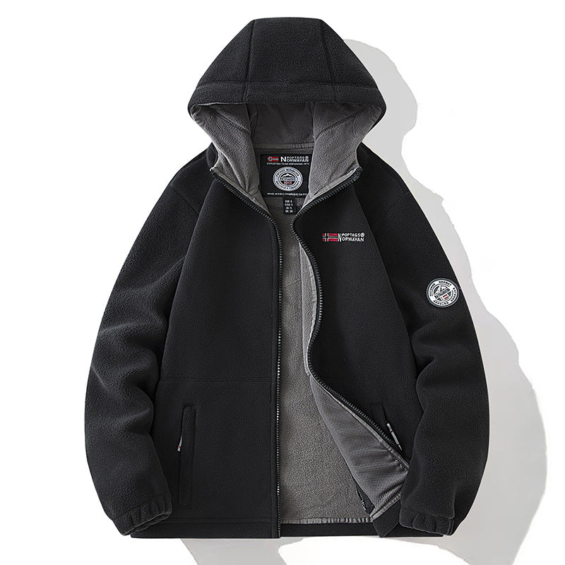 Damen Kapuzen-Fleecejacke mit wärmendem Teddyfutter und Reißverschluss Shop Nory