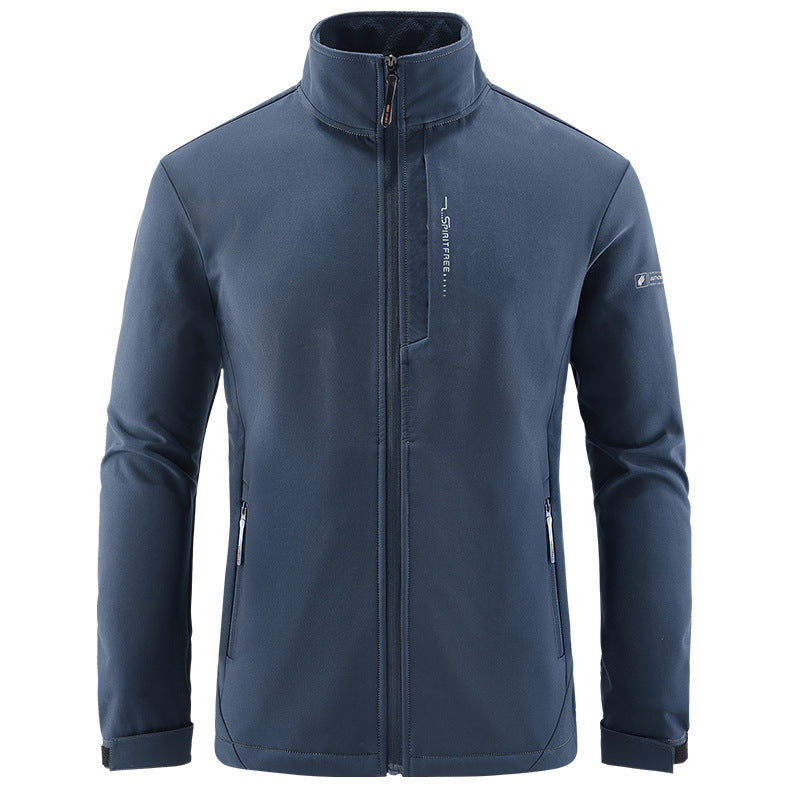 Herren Technische Softshelljacke mit winddichtem Shell, hohem Kragen und Reißverschlusstaschen Shop Nory