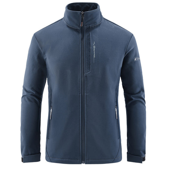 Herren Technische Softshelljacke mit winddichtem Shell, hohem Kragen und Reißverschlusstaschen Shop Nory