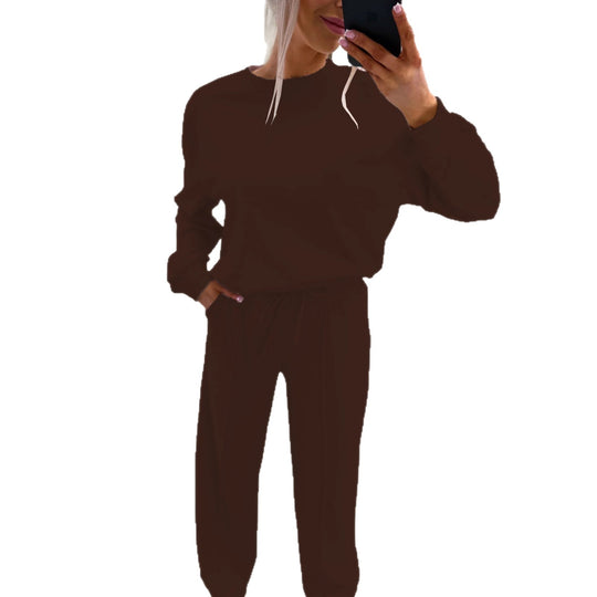 Damen Casual-Loungewear-Set mit Oversize-Batwing-Pullover und weitem Jersey-Hosenbein Shop Nory