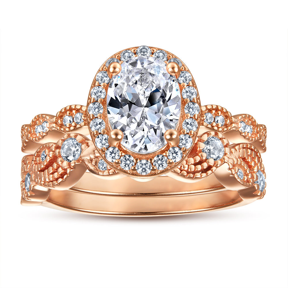 Damen Ring mit floralen Details und glitzernden Zirkonia Shop Nory