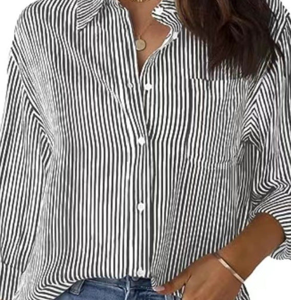 Damen Knotenhemden mit gestreiftem Design und modernem Schnitt Shopnory