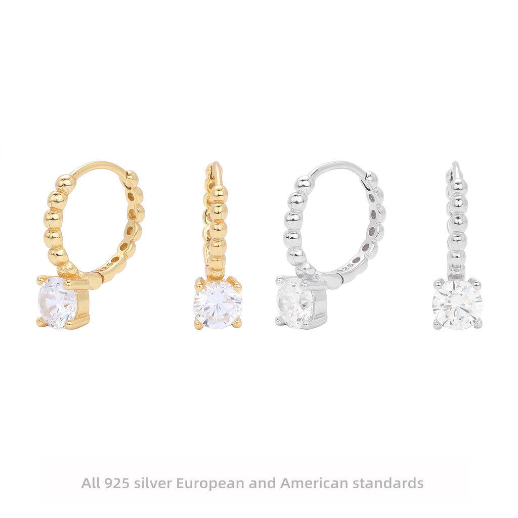 Damen Ohrhänger mit elegantem Zirkon-Anhänger aus hochwertigem 925 Sterling Silber Shop Nory