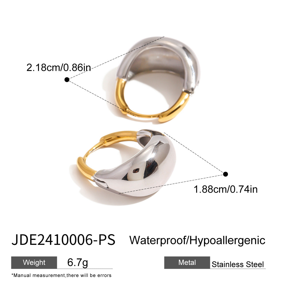 Damen Creolen mit elegantem Wellen-Design aus hochwertigem Edelstahl Shop Nory