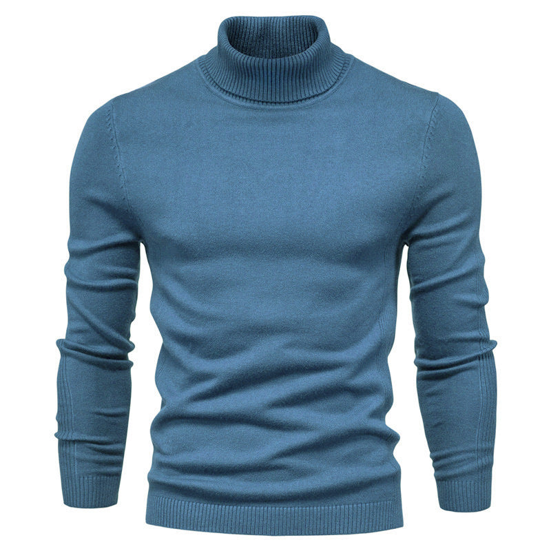 Herren modischer Rollkragenpullover aus feiner Merinowolle
