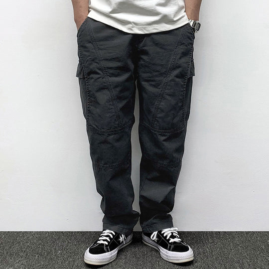 Herren Lässige Baggy-Cargo-Hose mit Knieabnähern, Multitaschen und Workwear-Details Shop Nory